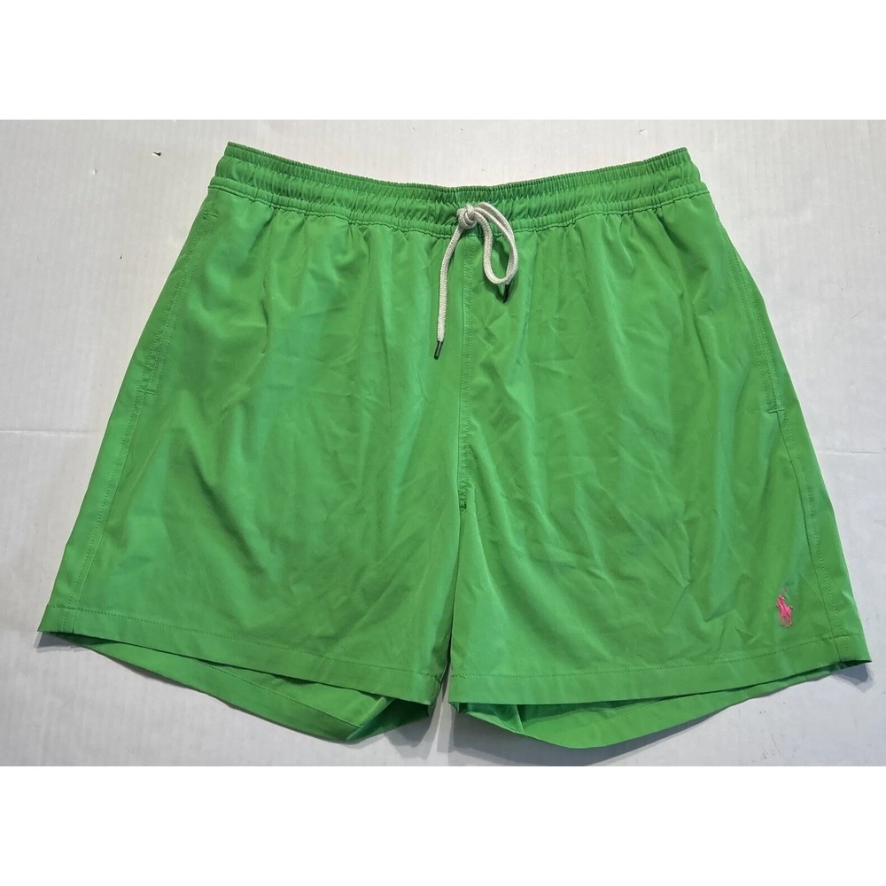 Polo Ralph Lauren Mens Traveler Classic‎ Swim Trunks/Board Shorts, Green Sz 2XL